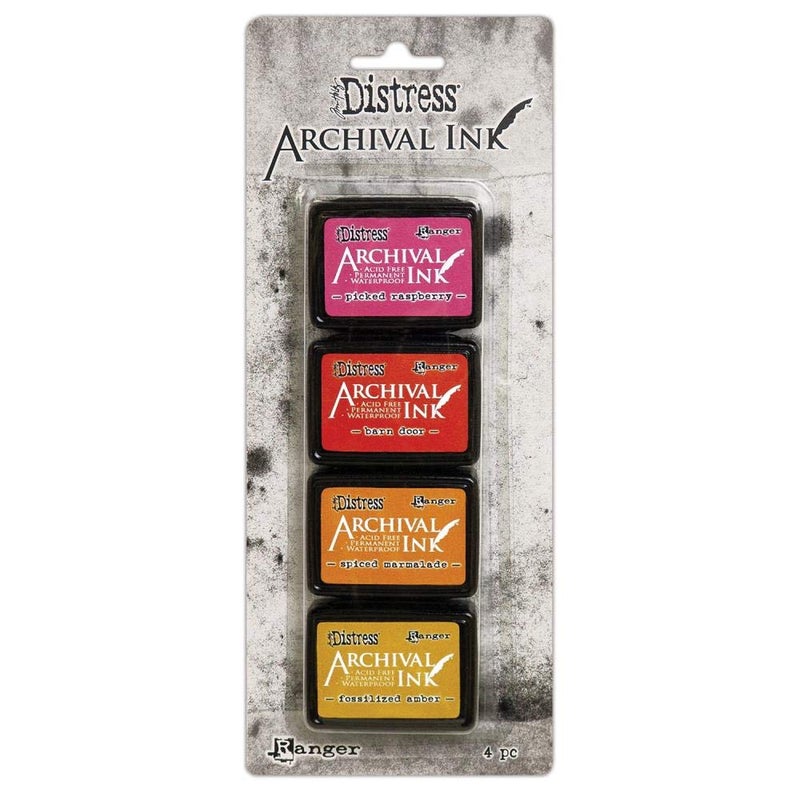 Tim Holtz Distress Archival Mini Ink Kit 1, Kit 2, Kit 3 and Storage Tin - 4 Item Bundle - Image 2